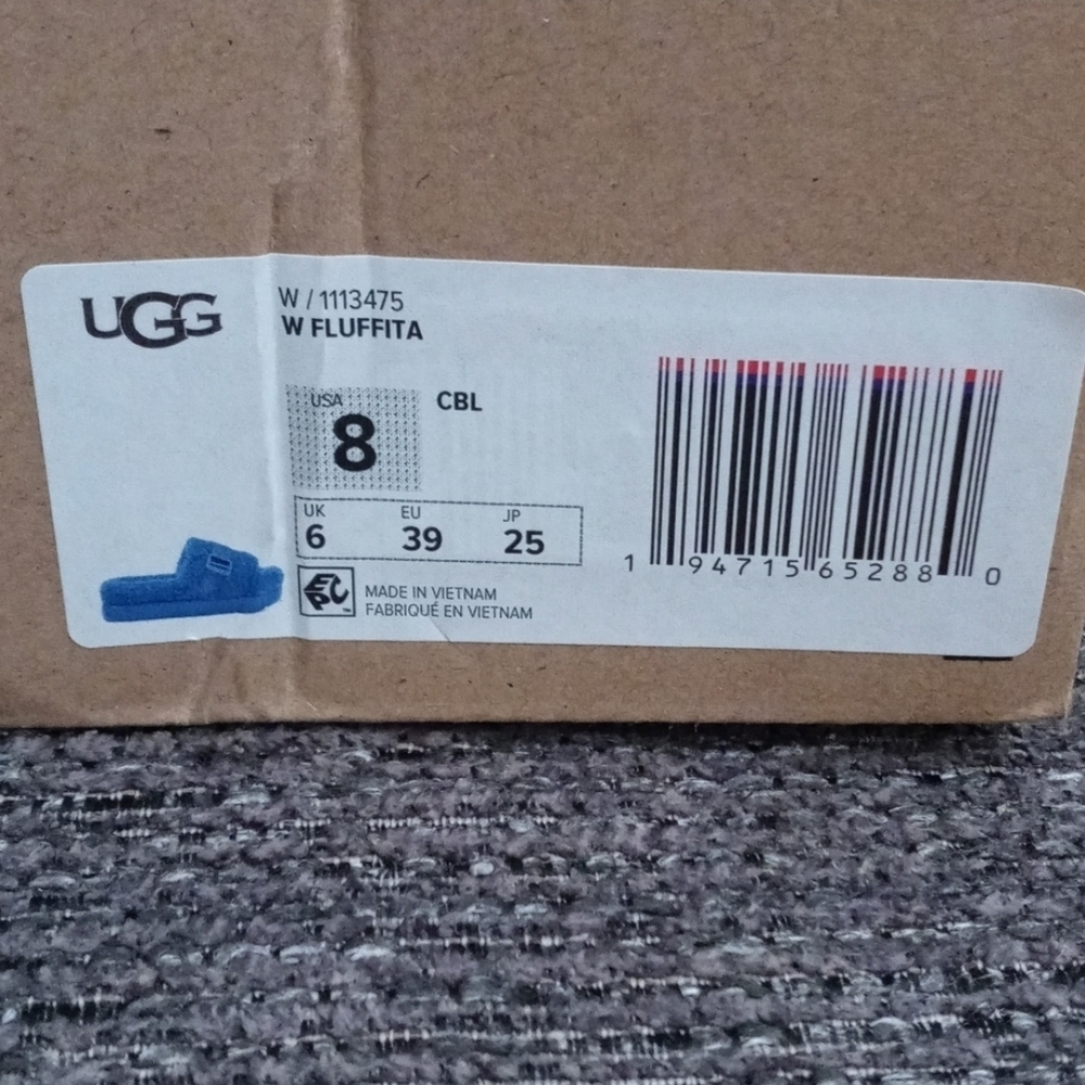 ๐UGG๐ - Fluffita Cobalt Blue Flatform Slipper - Picture 3 of 12